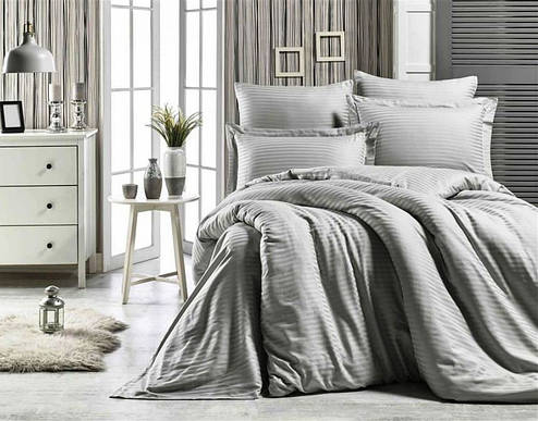 КПБ Ozinci Stripe saten евро, фото 1
