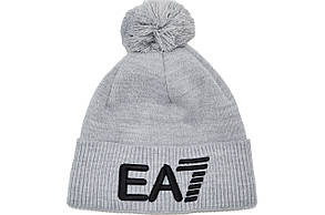 Шапка з помпоном Flexfit Armani Exchange 53-57 см светло-серая (F-0918-425), фото 3
