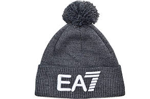 Шапка з помпоном Flexfit Armani Exchange 53-57 см темно-серая (F-0918-426), фото 3