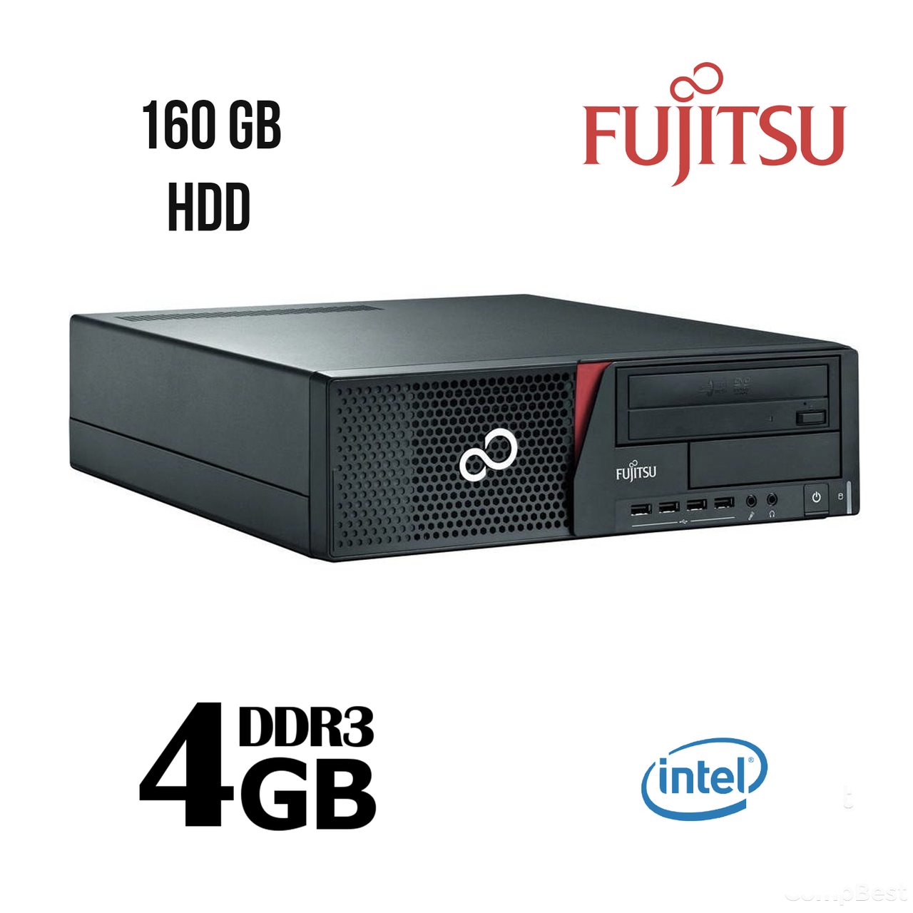 Fujitsu E700 SFF / Intel Pentium G840 (2(2) ядра по 2.8 GHz) / 4 GB DDR3 / 160 GB HDD