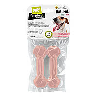 Жувальна кісточка для собак з ароматом шинки Ferplast GodBite Natural Ham (Ферпласт Гудбайт Нечурал) М - 70 гри. х 2 шт. - 13,5 x 4,4 x h 2,1 cm
