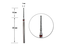 Насадка алмазна Staleks Pro Expert голка червона діаметр 1 мм (FA80R010/10)