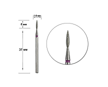 Насадка алмазна Staleks Pro Expert полум'я червона діаметр 1,6 мм (FA10R016/8)
