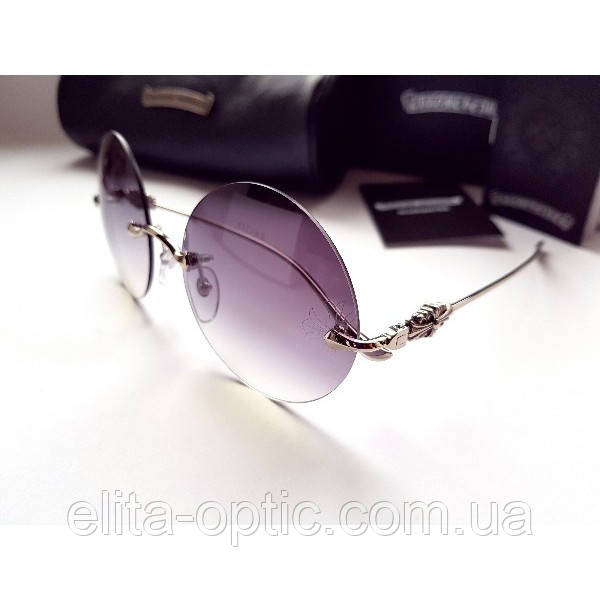 Брендовые круглые очки - Chrome Hearts- Ovaryeasy II 18K SWG - линза Zeiss - фото 1 - id-p989895779