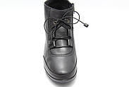 Черевики жіночі Aras Shoes 829-siyah чорні на низькому ходу, фото 4