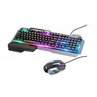 Клавиатура и мышь Hoco GM12 Light and shadow RGB gaming русская