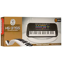 Детский музыкальный инструмент Детский синтезатор HS3755, 37 клавиш (HS3755A (Черный)) игрушка