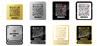 Металлическая инстаграм визитка с QR кодом