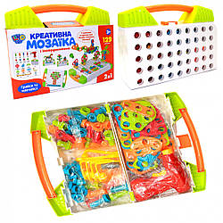 Розвиваюча гра Limo Toy Креативна Мозаїка 2в1, 119 деталей, шуруповерт (M5479)