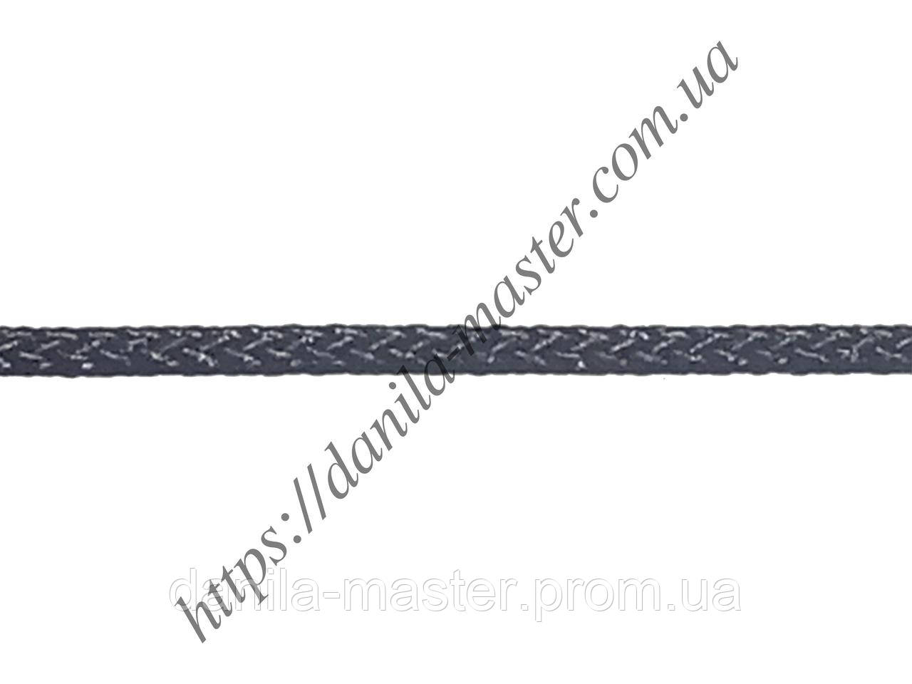 Шнур нейлоново-шовковий чорний плетений Milan 229 (d=1,5 мм)