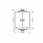 VIDEX BINERA IP65 Вимикач зовнішній двоклавішний з підсвічуванням сірий, фото 2