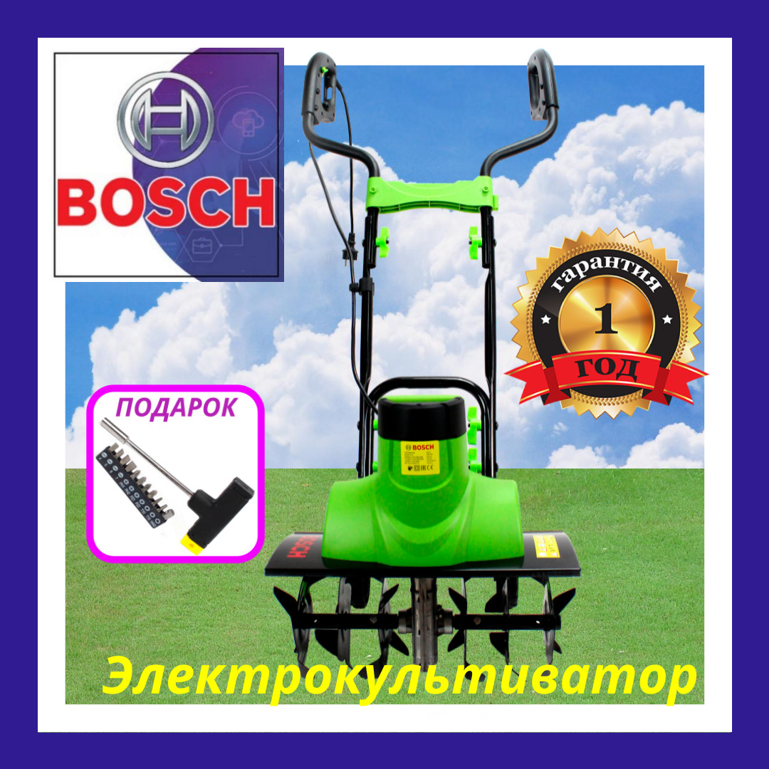 Електрична Мотосапа Бош Електрокультиватор BOSCH GT-2000 (2.0 кВт) Електричний Мотокультиватор БОШ