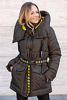 Зимний женский пуховик-парка на тинсулейте глубоким капюшоном Размеры 46, 48, 50, 52, 54, 56