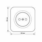 VIDEX BINERA Розетка зовнішня одинарна біла, фото 2