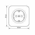 VIDEX BINERA Розетка зовнішня одинарна із заземленням біла, фото 2