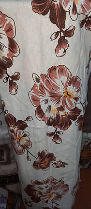 Тканина для постільної білизни Фланель (байка) FL1018 (50м) квіти на білому, фото 2