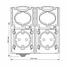 VIDEX BINERA IP65 Розетка зовнішня подвійна із заземленням сіра, фото 2