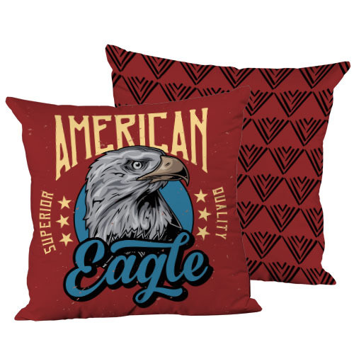 Подушка декоративна шовкова American eagle 45x45 см (45IS_JOY007)