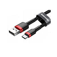 Кабель Baseus Cafule Cable USB For Type-C 3A 2m Red+Black