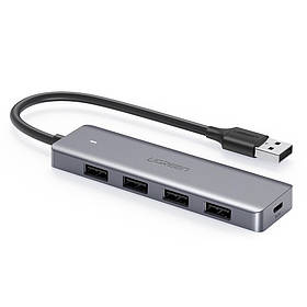 USB 3.0 Hub UGREEN 4-портовий USB-подовжувач, сумісний з MacBook Mac Pro Mini iMac Surface Pro XPS IdeaPad