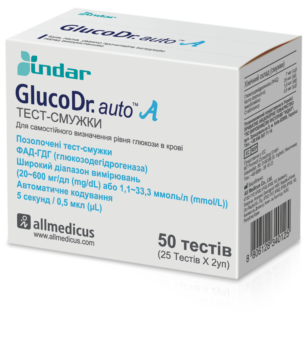 Тест смужки GLUCODR.AUTO 50 штук