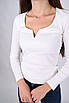 Пуловер жіночий з V-вирізом білий 2260 (2000000022741), фото 2