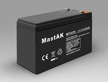 Акумулятор Mastak MT1270 ( 12v 7Ah ) 24рік