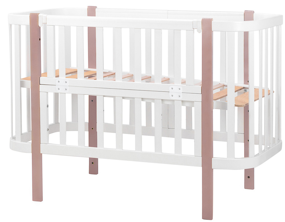 Ліжко Babyroom Місяць 120x60 білий / капучино