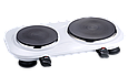 Настільна електрична плита ECG EV 2510 White (1500/1000 вт, 2 конфорки, Чехія), фото 2