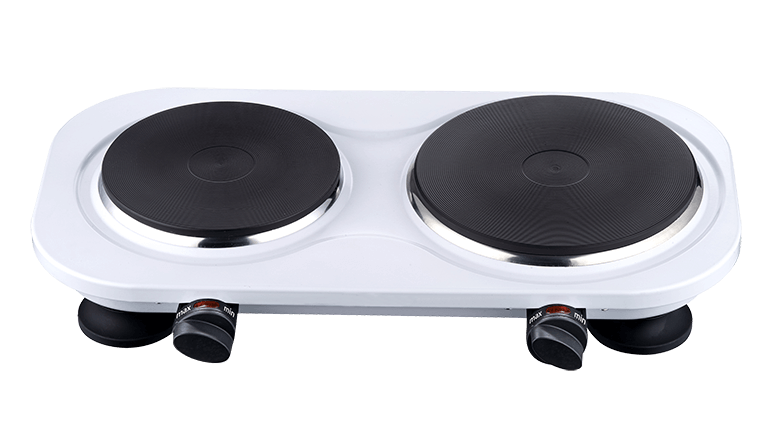 Настільна електрична плита ECG EV 2510 White (1500/1000 вт, 2 конфорки, Чехія), фото 1