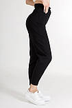 Укорочені жіночі штани Бірюзоі жіночі штани з високою талією Спортивні штани жіночі джогери VS 1186, фото 7