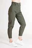 Укорочені жіночі літні штани з високою талією Штани жіночі молодіжні джогери під ремінь VS 1186, фото 6