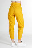 Молодіжні жіночі укорочені штани з високою талією Штани жовті жіночі джогери VS 1186, фото 3