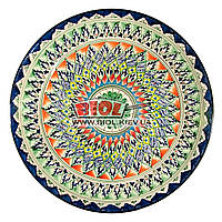 Ляган (узбекская тарелка) 42х5см для подачи плова керамический (ручная роспись) (вариант 1)