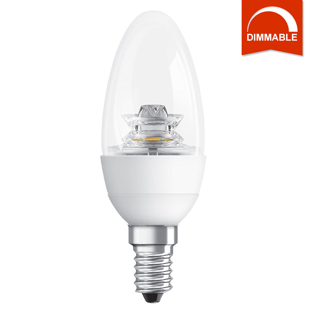 Світлодіодна LED-лампа OSRAM SUPERSTAR B40 6 W 470 lm E14 теплий білий, димована, прозора