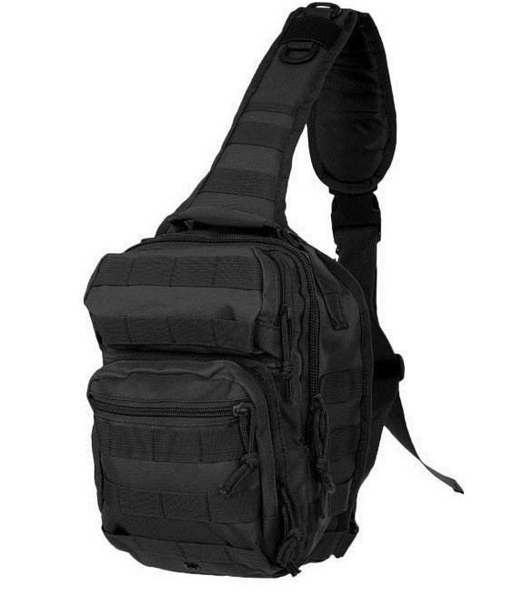 Тактичний однолямковий рюкзак Mil-Tec One Strap Assault 9 л Black (14059102)