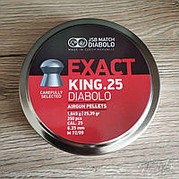 Кулі пневматичні JSB Diabolo Exact King. Кал. 6.35 мм. Вага — 1.645 г. 350 шт./пач.