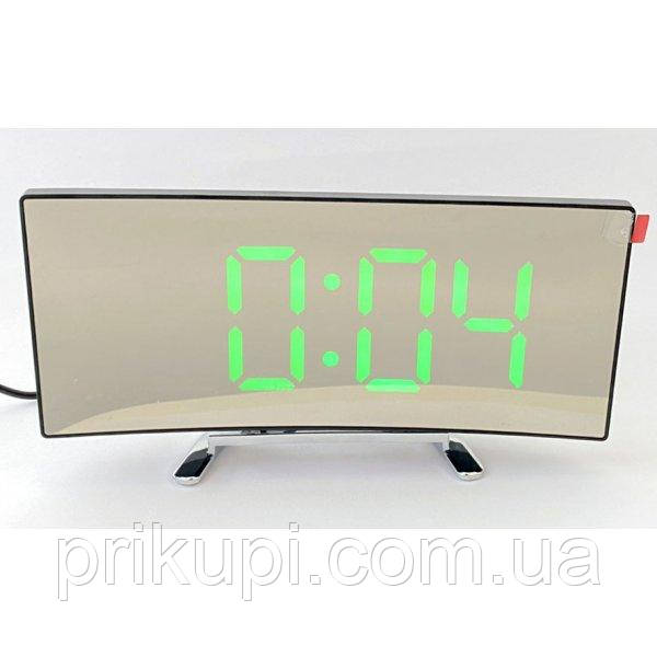 Електронні LED годинник будильник термометр настільні мережеві DT-6507 USB DC5V / 3 ААА, зігнуті
