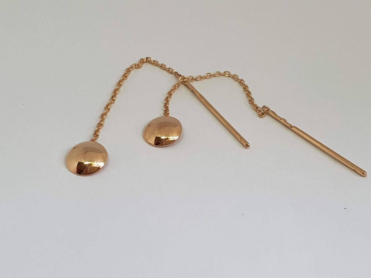 Золоті сережки-протяжки. 580043