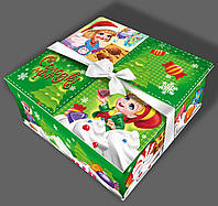 Новогодняя упаковка для конфет "Шкатулка зелёная", 600 гр. - 74*1