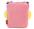 Дитяча сумка рожева сумочка через плече міні "Метелик" велюр крос боді для малюків дівчинці для телефону, фото 3