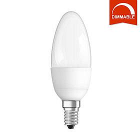 Світлодіодна LED-лампа OSRAM SUPERSTAR B40 6 W 470 lm E14 теплий білий, димована, матова