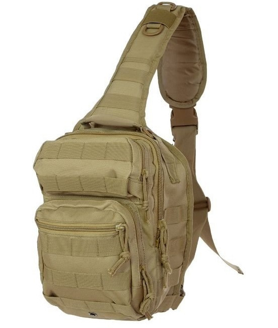 Тактичний однолямковий рюкзак Mil-Tec One Strap Assault 9 л. Coyote (14059105)