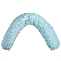 Подушка обнимашка 35х200см для беременных и кормления, стеганный чехол бежевая Мята