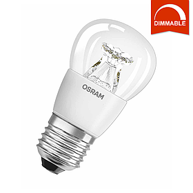 Світлодіодна LED-лампа OSRAM SUPERSTAR P40 6 W 470 lm E27 теплий білий, димована, прозора