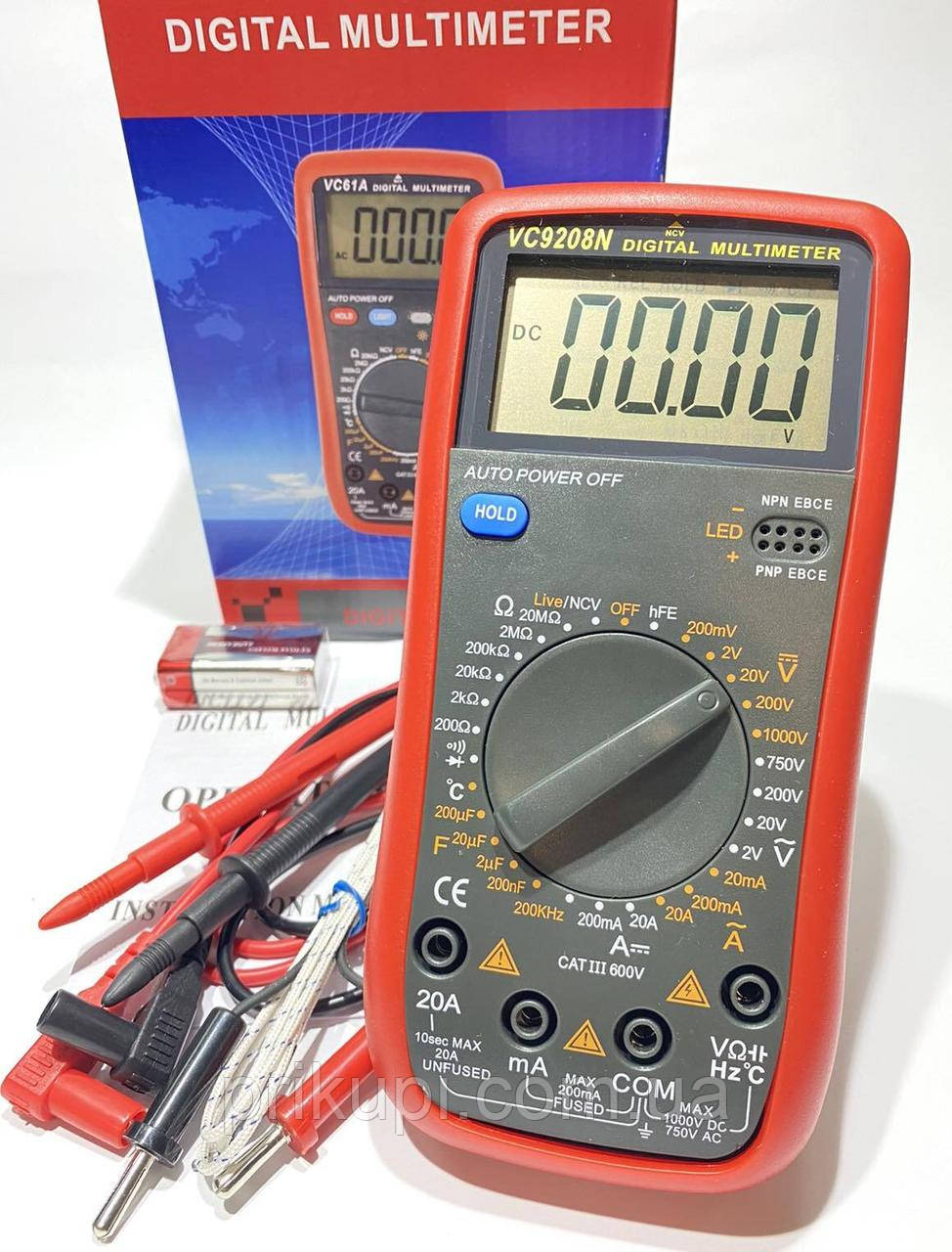 Цифровий мультиметр — тестер VC9208N термопара