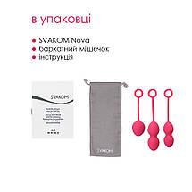Набір вагінальних кульок зі зміщеним центром ваги Svakom Nova Plum Red SO4829, фото 5
