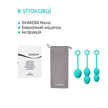 Набір вагінальних кульок зі зміщеним центром ваги Svakom Nova Green SO4830, фото 5