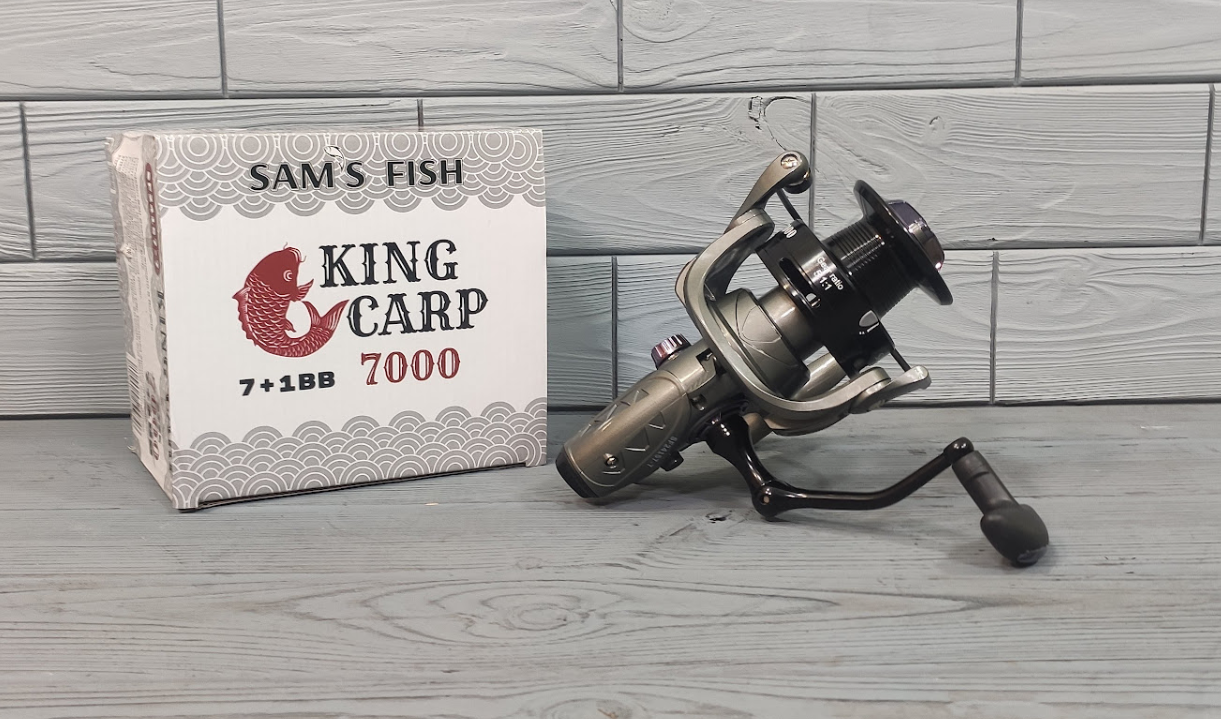 Котушка з бейтраннером 7000 7+1bb Sams Fish Sams Fish "King Carp" SF24157-7, фото 1