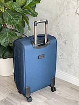УЛЬТРАЛЕГКА Серденя текстильна валіза / валіза з тканини середня якісна синя, фото 3